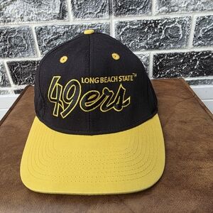 Eclipse Unisex Long Beach State 49ers Black and Yellow Cap One Size Fit Small